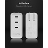 image:imageMophie Speedport70 GAN USBC Charger Block  70W Fast Wall Charger 2 USBC PD Ports Compact Foldable Prongs Made with Recycled Materials for Smartphones Tablets Headphones140W